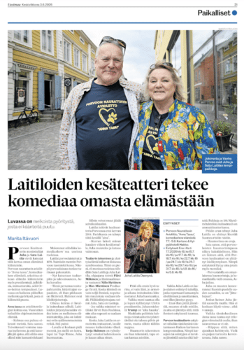 Laitiloiden kesäteatteri tekee komediaa omasta elämästään, Uusimaa-lehti 3.6.2026